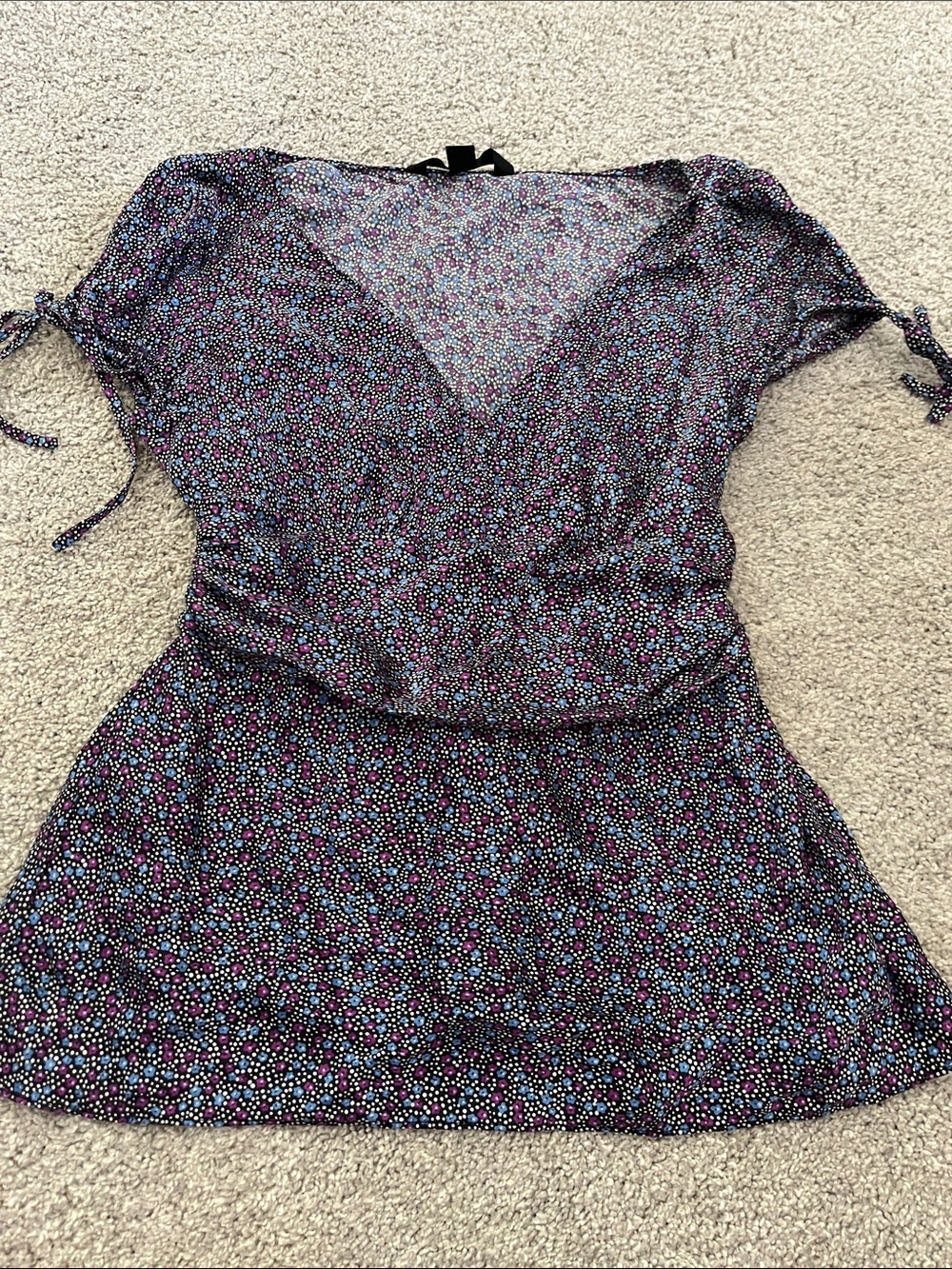 Express Women’s Black Floral Dot Short Dress S